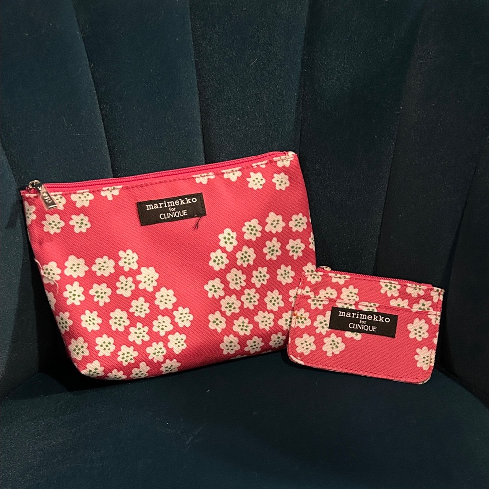 Marimekko Pink Floral Coin Purse-Clinique